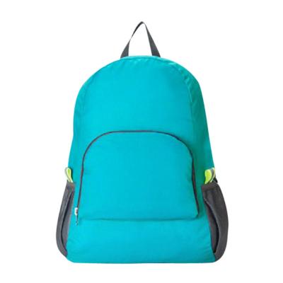 China Waterproof Men Women Backpack Fashion Bag Large Capacity Shoulder Bag Solid Waterproof Nylon Folding Portable Backpack for sale