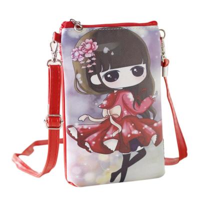 China New Fashion Handled Shoulder Bags Kids Girls Mini Crossbody Bag Cute PU Leather Phone Bags Women Handbags and Cartoon Handbags for sale