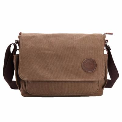 China Mens Vintage Canvas Messenger Shoulder Bag Crossbody Sling Handled School Bags Satchel Fashion Male Single Zipper Multifunctional Bags for sale