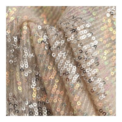 China Factory Wholesale Elastic Spandex Net Mesh Tulle Sequin Embroidery Lace Fabric with Cheapest Price for sale