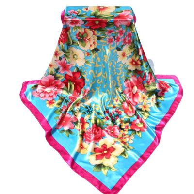 China Colorful square square print scarf shawls main scarf for women and other scarvesd 90*90cm for sale