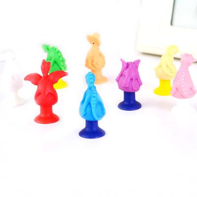 China Cute BX365 TPR Toy Dinosaur Material Fashion Toy Dinosaur Stationery Cute Soft Rubber Pen Cap Plastic Toy Vending Machine Capsule for sale