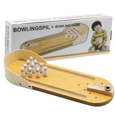 China DIY Toy LDD721 Mini Bowling Game Mini Wooden Desktop Rolling Game for sale