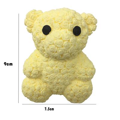 China Wholesale Gift XQ431 Furry Fluffy Flashing Balls Light Up Plastic Rose Bear For Reduced Pressure for sale