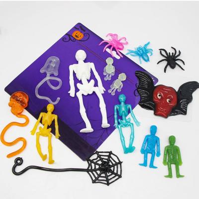 China Promotional gift XQ436 Halloween Stretchy Toys Birthday Party Favors Classroom Prizes Toy Stretchy Skeleton for Stress and Anxiety Relief for sale