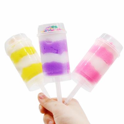 China Lovely Lift BX177 2019 DIY Both Color Lollipop Soft Putty Ice Cream Mud Crazy Floss Supplies Making Kit For Kids Toy for sale