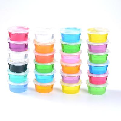 China Kids Gift BX149 Supplies Wholesale DIY Educational Toys 12 Colors Mud Crystal Putty Set Bubble Blowing Kids Game for sale