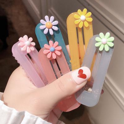 China LDD728 Acrylic Resin Material Eco-friendly Hair Barrettes Fashion Geometric Alligator Hair Clips For Women And Ladies Hair Accessories for sale