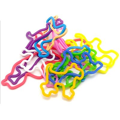 China XQ017 Children's Toys Fun Silly Assorted Shapes Elastic Band Color Wrist Silicone Bandz Wristbands Animal Gifts for sale