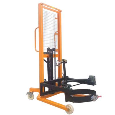 China 520kg Promotional Oil Drum Lifter Electric Pallet Stacker Battery Drive Mode for sale