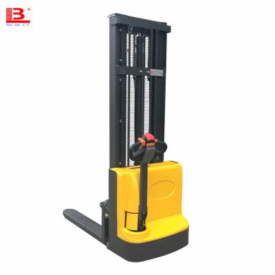 China Hydraulic Forklift Stacker 1ton 1.5ton lift hight 3meter Hand Full Electric Pallet Walkie Stacker for sale