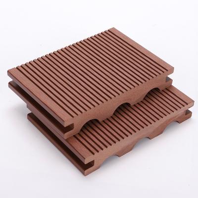 China Wpc Arched WPC Solid Decking WPC Flooring Exterior WPC Decking / Wood Plastic Flooring Composite for sale