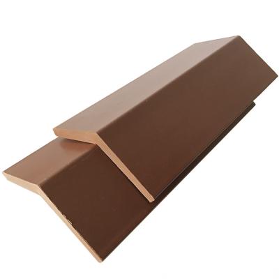 China Anti-water wood plastic composite decking flooring L corner 40*54mm WPC exterior decking edge cover for end cap L corner for wall panel for sale