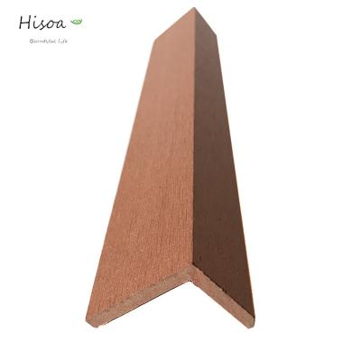 China Anti-water wood plastic composite decking flooring L corner 40*54mm WPC exterior decking edge cover for end cap L corner for wall panel for sale