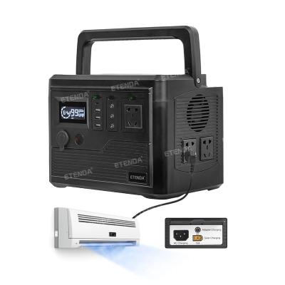 China Portable Backup Power Station 1000W Li-battery 1000W AC outputSolar AC outputSolar Generator 600Wh for outdoor camping trip hunting use for sale