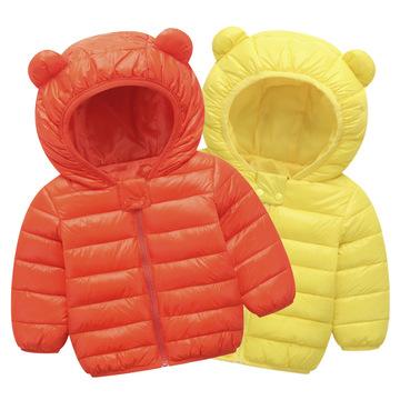 China Sleveeless Baby Coat Stripper Girls Light Weight Down Padded Jacket With Hood Girls And Boys Candy Color Warm Down Coat Kids Down Jackets for sale