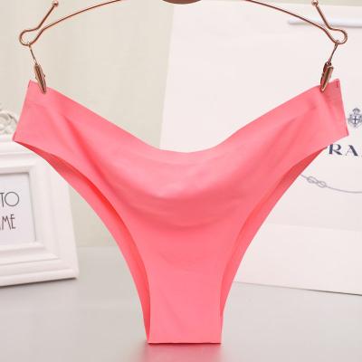 China ZZYUP Ladies Panties Ice-silk Women Cotton Seamless Fancy Wholesale Antibacterial Hot Sexy Solid Color Girl Thongs Thongs for sale