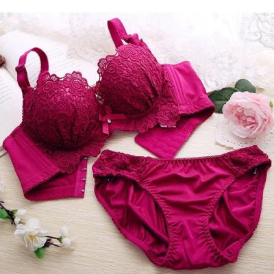 China ZZYUP pump high quality thickening gathered lift up lingerie embroidery lace bra 3/4 cup bra for sale