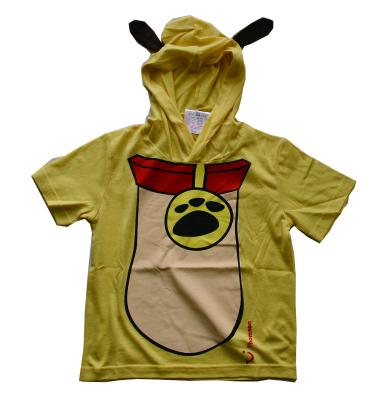 China Anti-pilling cotton knitted T-shirts with Hood Child T-shirt for sale