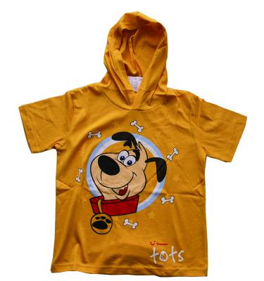 China Anti-pilling Soft 100% Cotton Kids T Shirts With Hood Casual Unisex Plain T Shirts With Custom Printing for sale