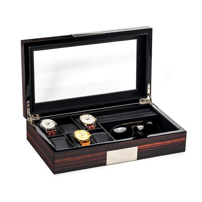 China MDF factory direct custom made luxury wooden watch box luxury watch storage box for sale