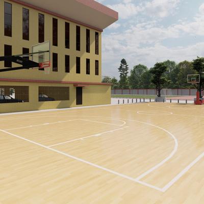 China Standard Interlocking Macwood Outdoor Basketball Court Flooring FIBA3X3 Wooden Sports Flooring Outdoor Flooring for sale