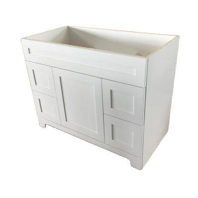 China Modern Factory Custom Make Solid Wood Veneer Vanity Bathroom Cabinets for sale