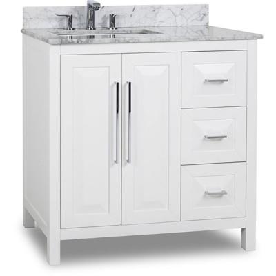 China Factory Directly American Modern Eco-Friendly Solid Wood Bathroom Vanity Cabinet For USA Wholesaler Spotlight Builders for sale