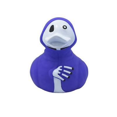 China Used For Entertainment Hot Selling Compression Bath Duck Custom Plastic Skeleton Rubber Promotional Floating Skeleton Duck for sale