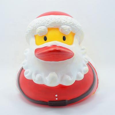 China Used For Hot Sale Big Santa Bath Duck Custom Large Promotional Floating Plastic Santa Rubber Duck Entertainment for sale