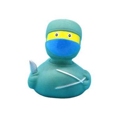 China Used For Entertainment Promotional Wholesale Custom Soft PVC Soft Bath Duck Squeeze Floating Plastic Nurse Rubber Duck for sale