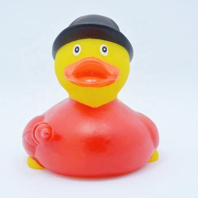 China Used For Entertainment Wholesale Promotional PVC Custom Soft Bath Duck Squeeze Floating Plastic Warrior Rubber Duck for sale