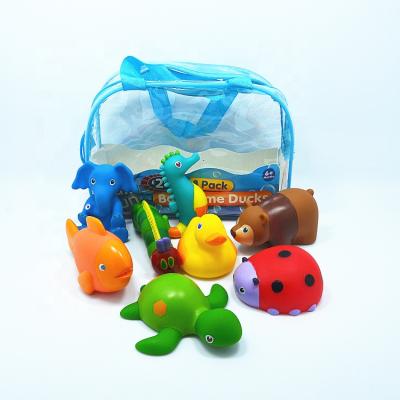 China Used For Entertainment Customized Bath Shower Wholesale Animal Shape Baby Bathtub Floating Bath Toy Set for sale