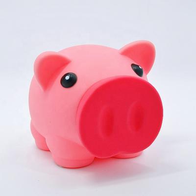 China Promotional gifts wholesale cheap promotional unbreakable plastic pig shape children's bank coin bank for sale