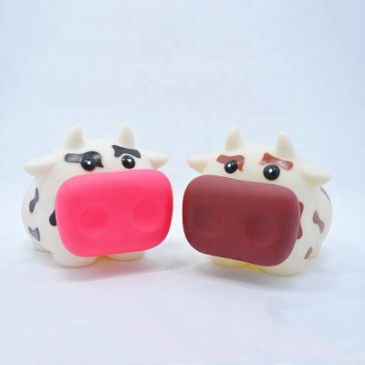 China Cheap Promotional Hot Sale Wholesale Gifts Plastic Custom Safe Cute Cow Shape Piggy Bank For Kids for sale