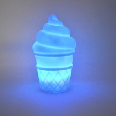 China Used For Wholesale Promotional Cheap Lamp PVC Kids Room Small Cute Ice Cream Led Night Light for sale