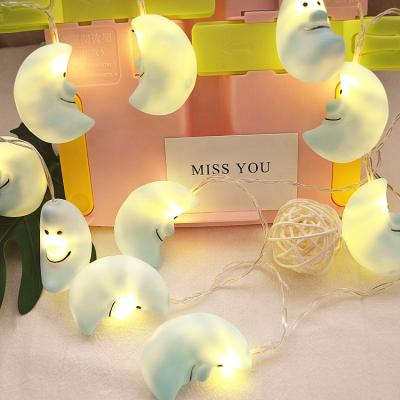 China Used for Hot Sale 10ft Babay Cute Promotional Cute Bedroom Decoration Moon LED String Light with Battery Operated for sale