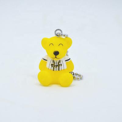 China Promotion Gift Wholesale Promontional Bear Key Chain Fashion Kids Plastic Rubber Cute Charms for sale