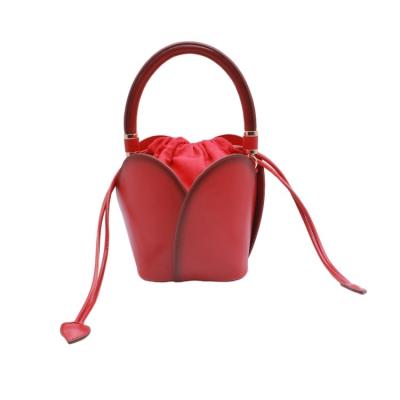 China 2021 High Quality New Design Style Drawstring Bucket Lady Bags Mini Leather Girls Handbags For Women Custom Purse for sale