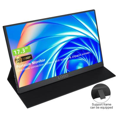 China Speaker Factory Prices W-Led Backlight 17.3 Inch Laptop 300hz Portable Monitor for sale