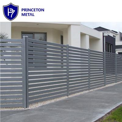 China Easily Assembled Aluminum Metal Welded Clear Vision Fence Exterior Panels Picket Privacy Fence for sale