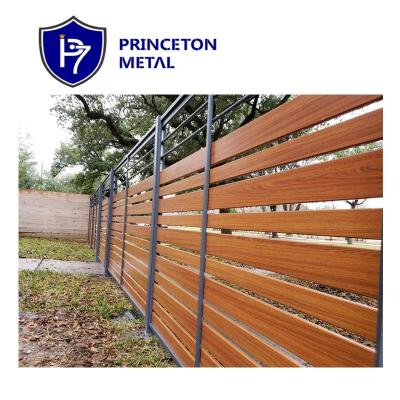 China Easily Assembled DIY Easily Assembled Horizontal Metal Slat Aluminum Privacy Wall Fence for sale