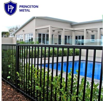 China Easily Assembled PRINCETON AUS Standard Aluminum Pool Fence Panels 2400*1200mm Satin Black for sale