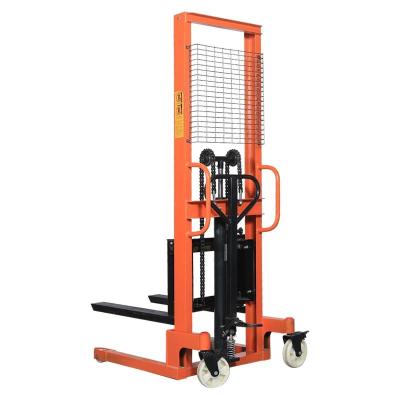 China Hotels Manufacturing Line Of Classic Design Hand Forklift Manual Stacker With Competitive Price for sale