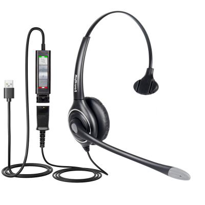 China Noise Canceling Fast Microphone To Included USB Adapter Noise Canceling Call Center USB Headset With Microphone For Skype Computer PC for sale