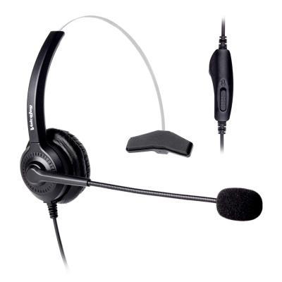 China Over - Master Volume +Mute Switch +Single Ear Headset with Noise Reduction Microphone Compatible with Yaelink T19 etc. for sale