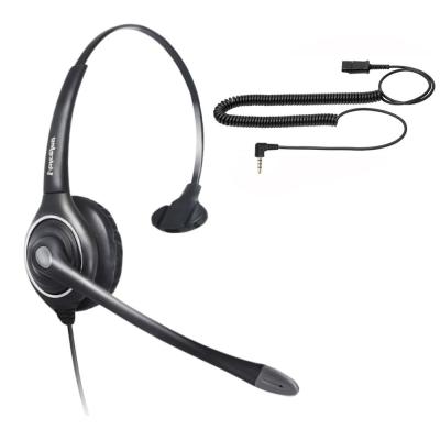 China Noise Canceling Microphone Wired Call Center 3.5mm Phone Headset with Microphone for PC Skype, Mobile Phone Quick Adapter Included for sale