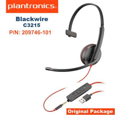 China Plantronics Blackwire 3215 C3215 USB-A POLY Headset, Mono On-Ear Headset, Wired P/N: 209746-101 Blackwire C3215 for sale