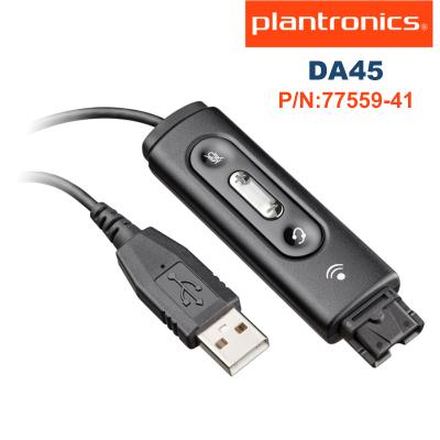 China Plantronics DA45 P/N: 77559-41 USB Audio Adapter for Plantronics HW Series Wired DA45 Headsets for sale