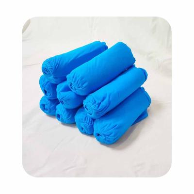 China Home Hotel Spa Factory Moving Export Wholesale Customized White Nonwoven Disposable Shoe Covers Elastic Band Breathable Shoe Cover for sale